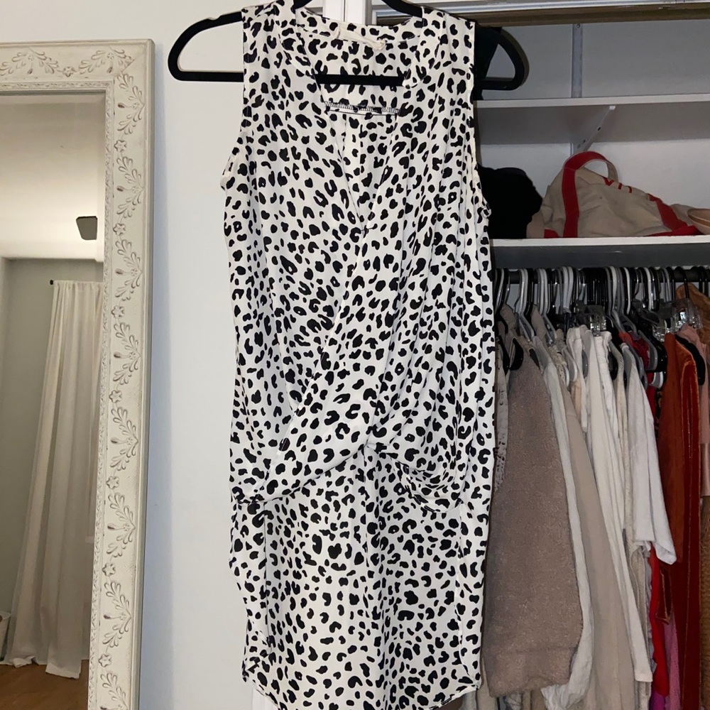 Leopard High Low Wrap Blouse